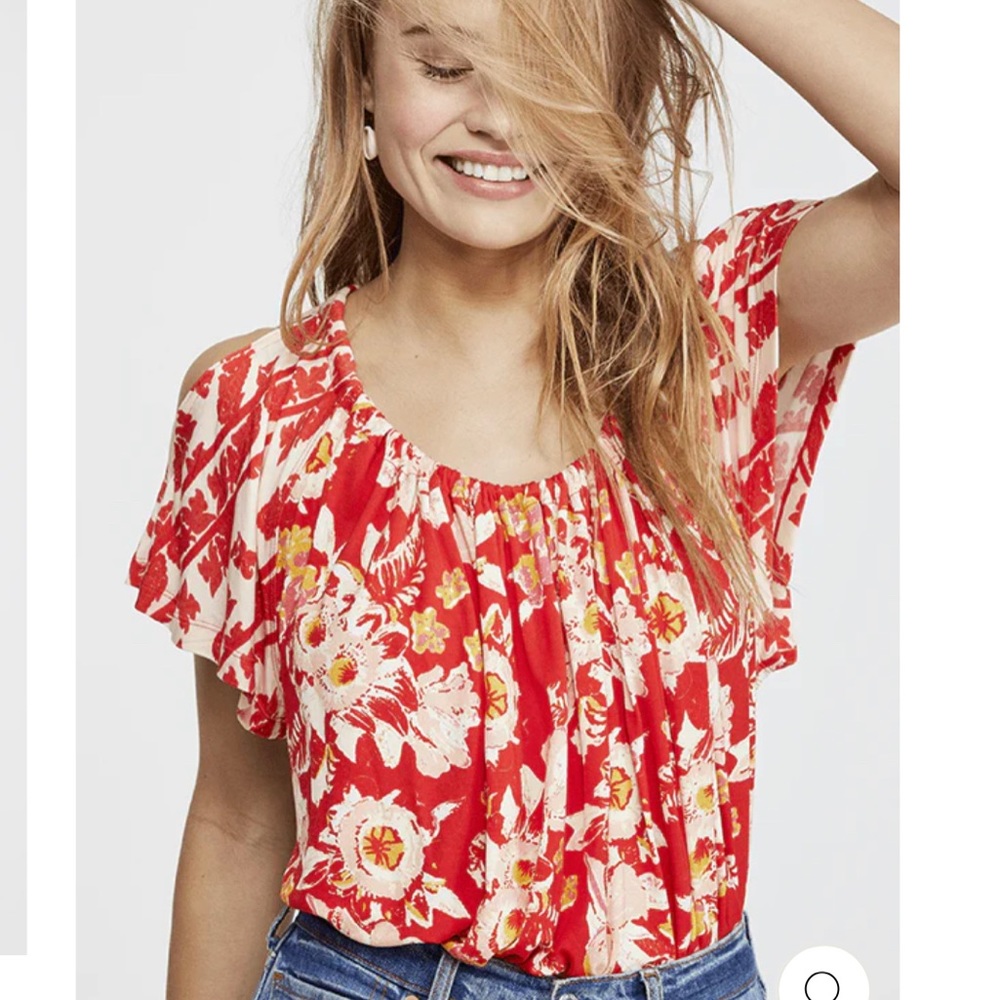 Free People Baja Babe Foral Tee